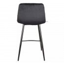 Стул барный SIGNAL MILA H-2 Velvet Bluvel 19 черный/черный мат